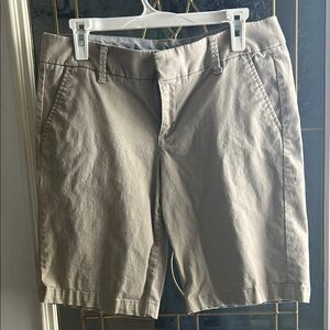 STYLUS Tan Flat Front Shorts Classic Style Sz 10
